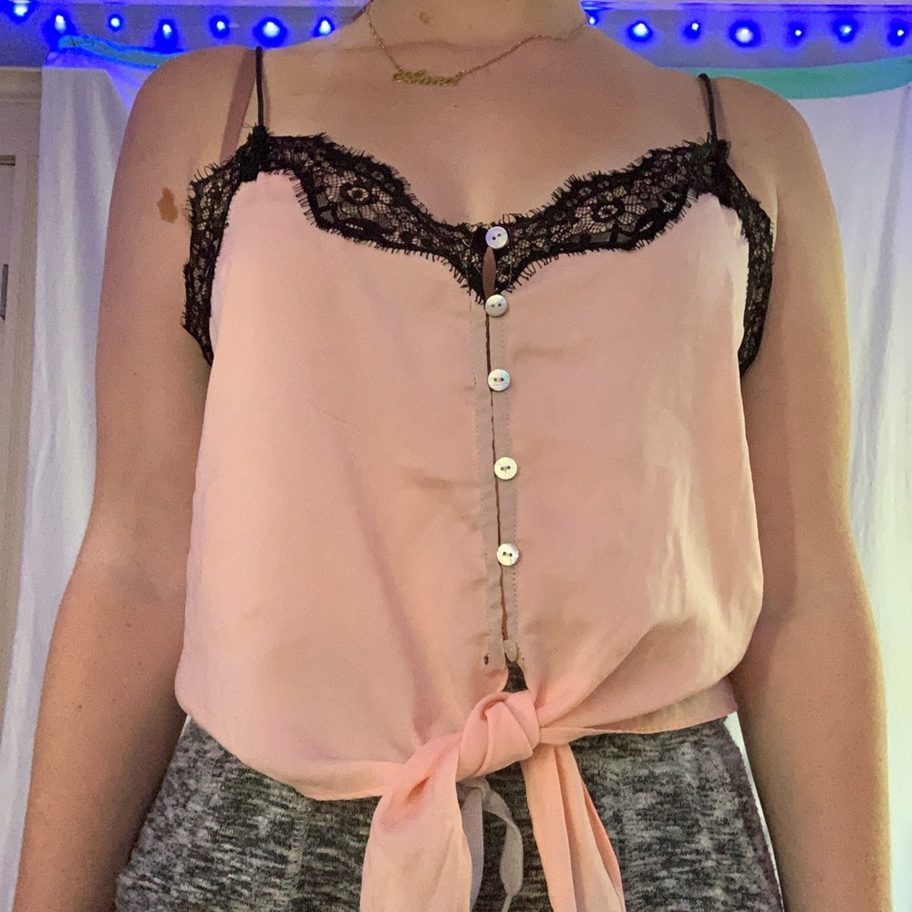 Vintage style lingère tank top